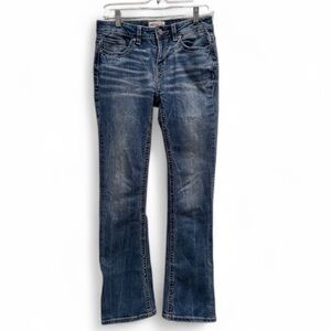 BKE Women‘s Stella Mid Rise Bootcut Jeans Size 26R Western Denim
